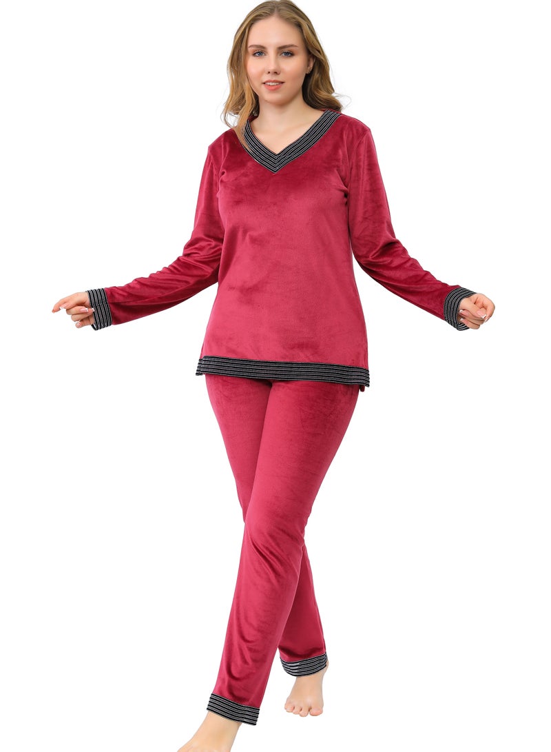 Dadoush Women's pajamas, trousers and a winter blouse for a warm winter and a lot of elegance and beauty.  - Image 1