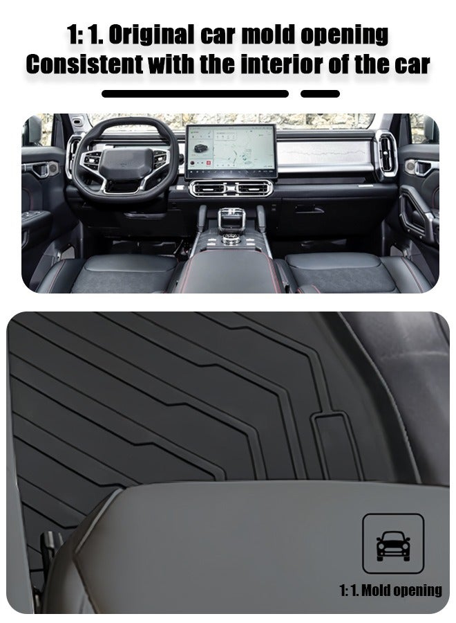 Generic Goodcar is suitable for Jetour T2 hybrid vehicles and gasoline vehicles. 2023-2025 model, 3D custom car mats, all-weather wear-resistant, non-slip.  - Image 2