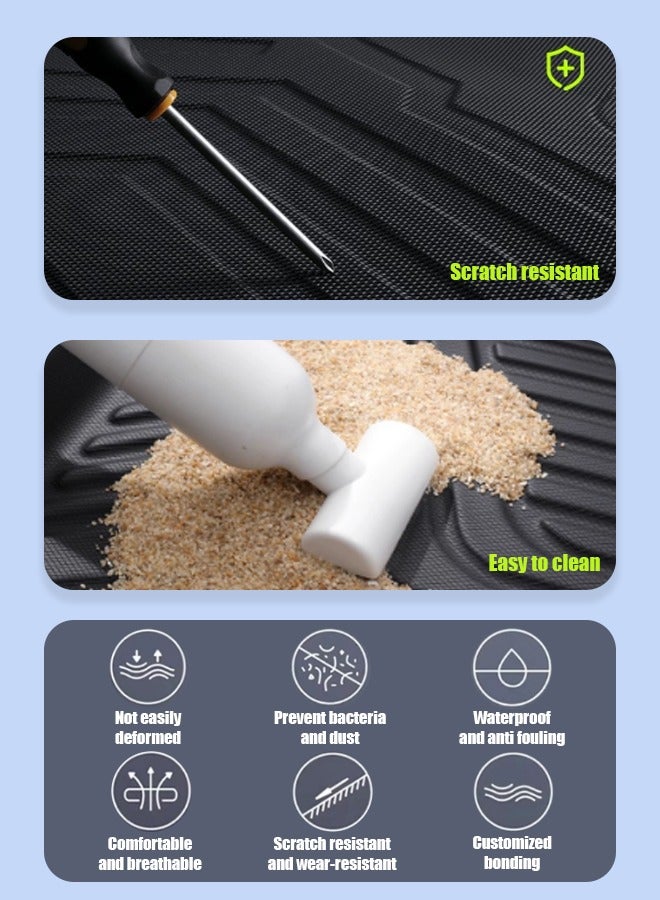 Car floor mats are compatible with Jetour T2, hybrid, and gasoline vehicles. 2023-2025 model year car floor mats, 3D customized car floor mats, all-weather wear-resistant and anti-skid,goodcar - Image 3