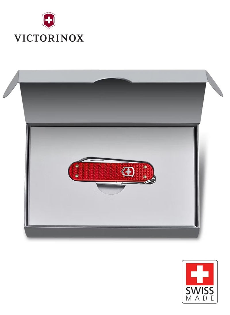 Victorinox 0.6221.401G Classic SD Precious Alox Iconic Red | Compact Swiss Pocket Knife with Multi-Functionality | Durable Alox Body, Versatile Tools for Everyday Use and Outdoor Adventures - Image 4