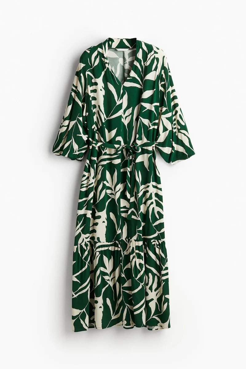 H&M Balloon-sleeved maxi dress