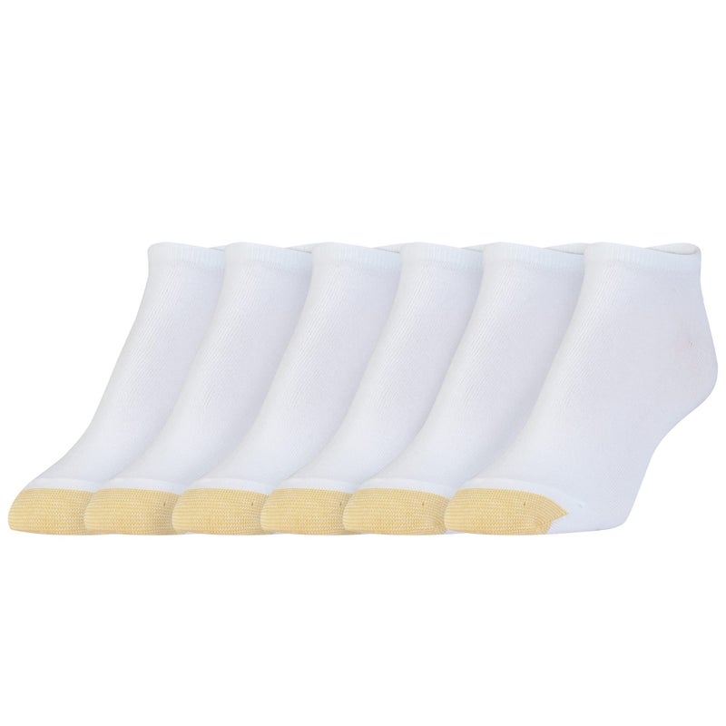 GOLDTOE Women's Jersey Liner Socks, 6-Pairs, White, Shoe Size: 6-9 - Image 1
