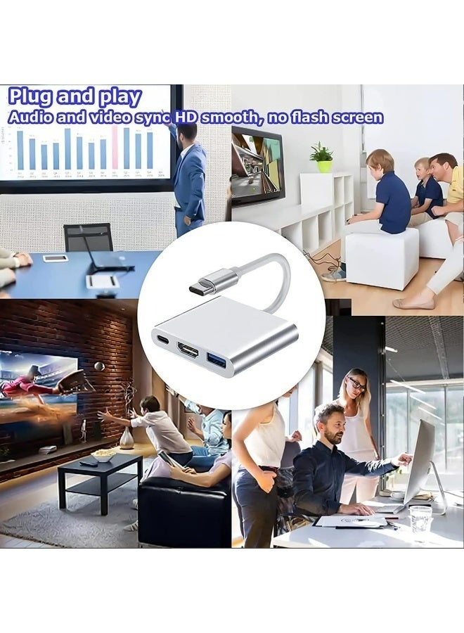 Apluynm Usb-C To Hdmi ( 4K ) Usb 3.0 And Female Type-C Adapter For Macbook And Chromebook - Image 4