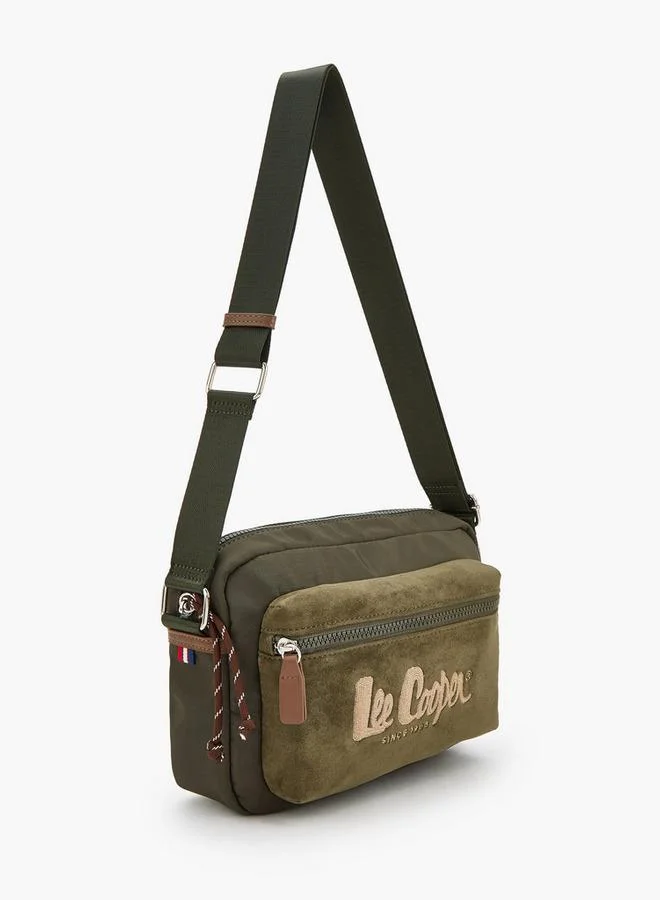 Lee Cooper Suede School Crossbody Bag With Front Pocket - 26x11x18 CM