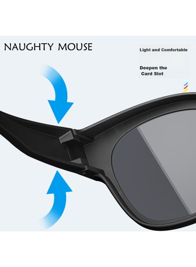 Naughty Mouse Wanpishu Sungl Clip-on For Nearsighted Gl, Polarized Sungl, Uv Protection For Outdoor Travel And Sun Protectio - Image 2