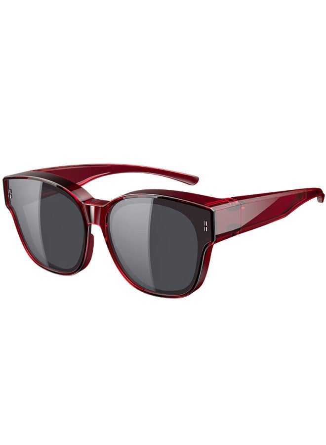 Naughty Mouse Wanpishu Sungl Clip-on For Nearsighted Gl, Polarized Sungl, Uv Protection For Outdoor Travel And Sun Protectio - Image 1