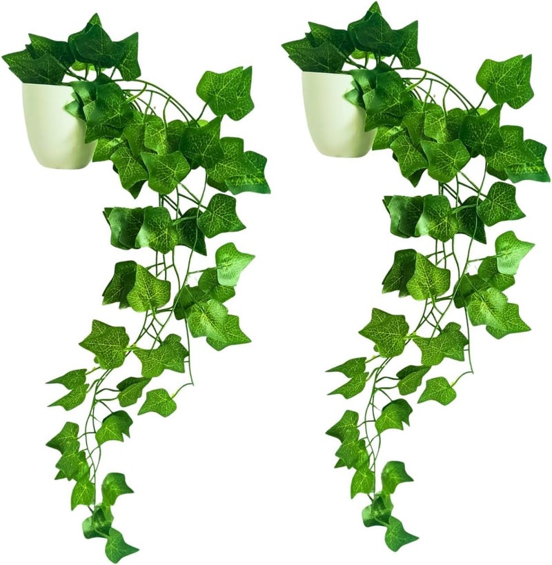 fancymart Artificial Vine Plant Falling with Pot : Pack of 2 (Natural Touch & Feel)| Home Décor with Small Size Pot |Small Faux Plants for Home Decor | Office Decor | Size 45 X 17 X 7 CM - Image 5