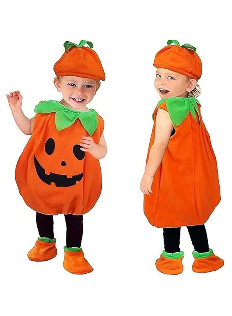 Jorunb Pumpkin Costume for Baby Toddler Kids,Unisex Funny Cosplay Outfit Orange Costumes Outfits with Pumpkins Hat for Boys Girls  - Image 1