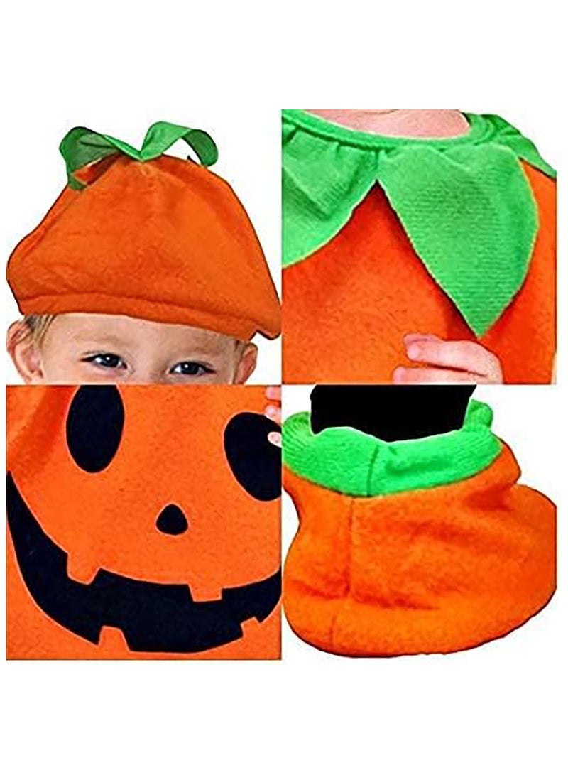 Jorunb Pumpkin Costume for Baby Toddler Kids,Unisex Funny Cosplay Outfit Orange Costumes Outfits with Pumpkins Hat for Boys Girls  - Image 3