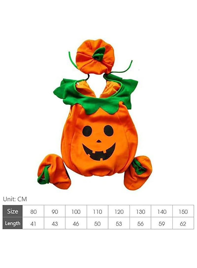 Jorunb Pumpkin Costume for Baby Toddler Kids,Unisex Funny Cosplay Outfit Orange Costumes Outfits with Pumpkins Hat for Boys Girls  - Image 4