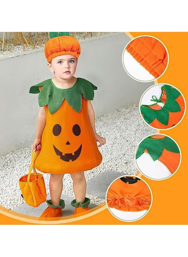 Jorunb Pumpkin Costume for Baby Toddler Kids,Unisex Funny Cosplay Outfit Orange Costumes Outfits with Pumpkins Hat for Boys Girls  - Image 5