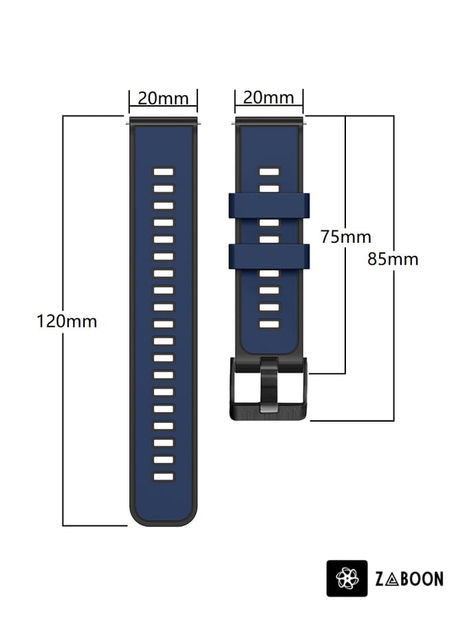 Zaboon Samsung Galaxy Watch 5 Pro 45mm Plain Weave Two-color Silicone Watch Band - Image 5