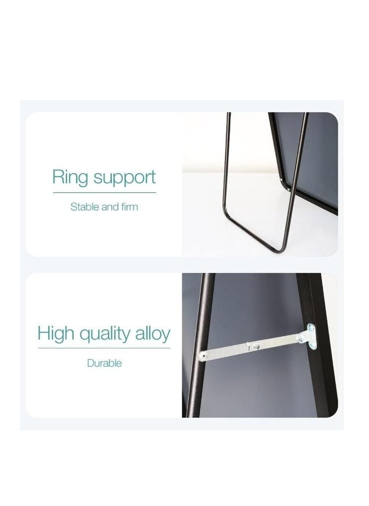 Generic - Full Length Mirror  Rounded Corner Floor Mirror Standing Hanging or Leaning Against Wall Dressing Room Mirror Full Length Standing Mirror Wall Mounted Mirror Makeup Mirror for Living Room White - Image 1