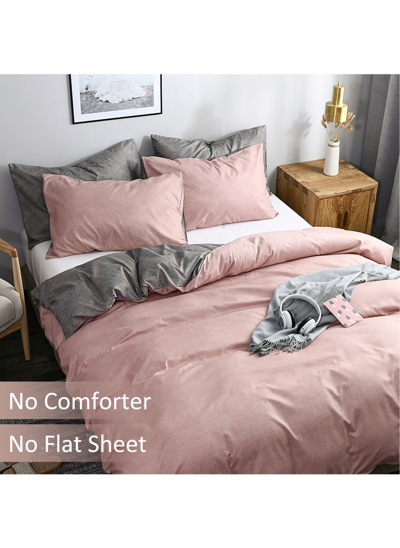 ZERIFAM Cotton Duvet Cover Set, Soft Brushed Microfiber Comforter Cover with Zipper Closure, 3 Pieces Include 1 Duvet Cover 220x240cm and 2 Pillow Shams, King Size  - Image 5