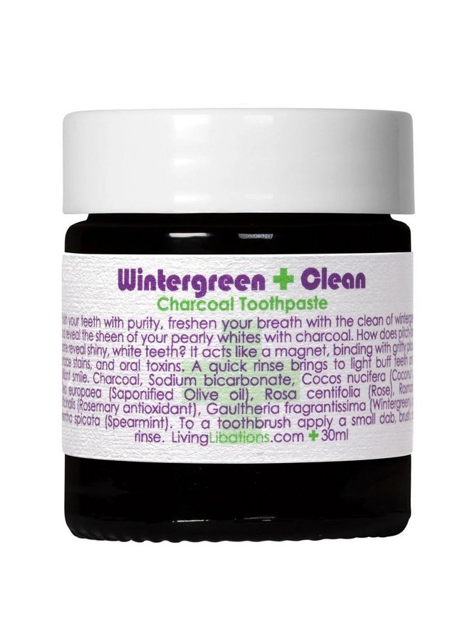 Living Libations Iving Libations Organic Wintergreen Clean Activated Charcoal Toothpaste ; Natural Plantbased Clean Beauty (1 Oz ; 30 Ml)  - Image 2