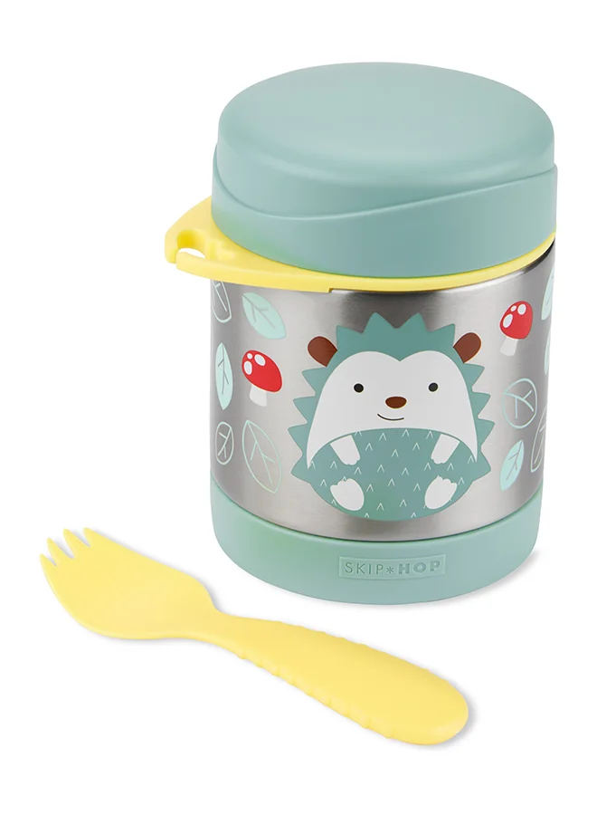 Skip Hop Zoo Food Jar Hedgehog - Stainless Steel, Insulated Food Jar for Kids