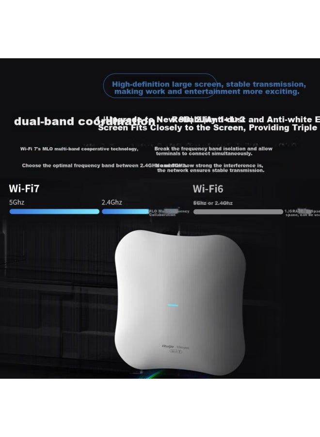 Ruijie Wifi 7 2.5g Wireless Ceiling Ap Rg-rap2271, Gigabit Dual-band 5100m, 160mhz Bandwidth, High-speed Wall-penetrating Enterprise-grade Wireless Access Point - Image 3