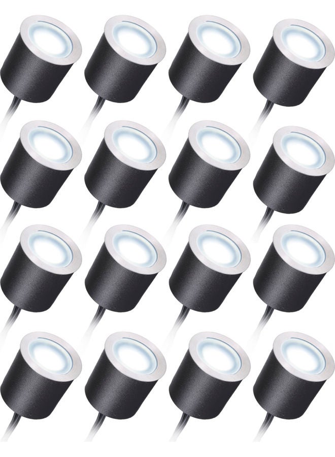 16-Piece Low Voltage Recessed LED Deck Light Black  - Image 1