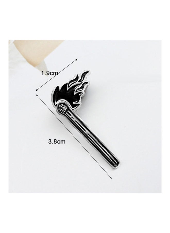 NIBEMINENT - Burning Match Shirt Collar Lapel Enamel Brooch Pin - Image 1