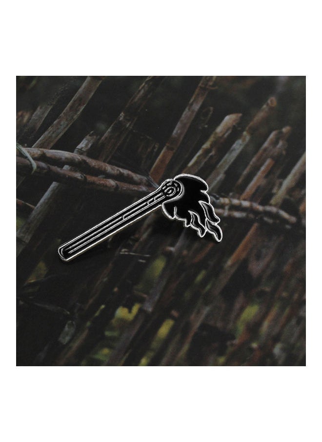 NIBEMINENT - Burning Match Shirt Collar Lapel Enamel Brooch Pin - Image 1