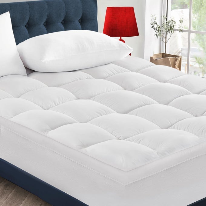 CALIFORNIA KING MATTRESS TOPPER EXTRA THICK COOLING MATTRESS PAD COVER FOR BACK PAIN SOFT MATTRESS PROTECTOR BED TOPPER PILLOW TOP WITH 821 INCH DEEP POCKET 3D SNOW DOWN ALTERNATIVE FILL