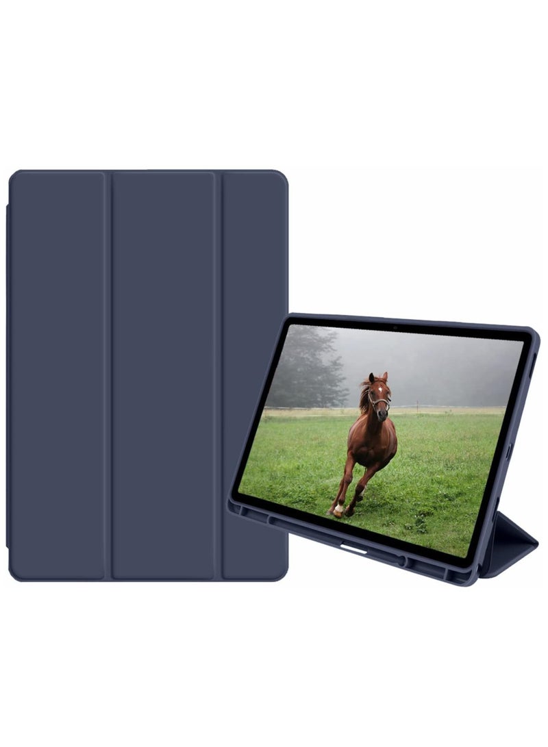ميجوفاست غطاء حماية ذكي لجهاز سامسونج جالاكسي تاب A8 موديلات 10.5 بوصة [SM-X200/ SM-X205] حافظة واقية ثلاثية الطي من جلد البولي يوريثان الحراري باللون الأزرق - Image 1