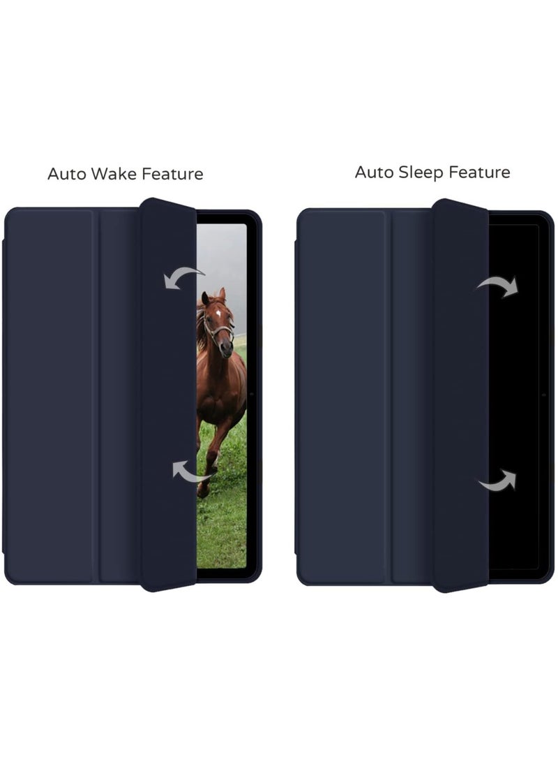 ميجوفاست غطاء حماية ذكي لجهاز سامسونج جالاكسي تاب A8 موديلات 10.5 بوصة [SM-X200/ SM-X205] حافظة واقية ثلاثية الطي من جلد البولي يوريثان الحراري باللون الأزرق - Image 4