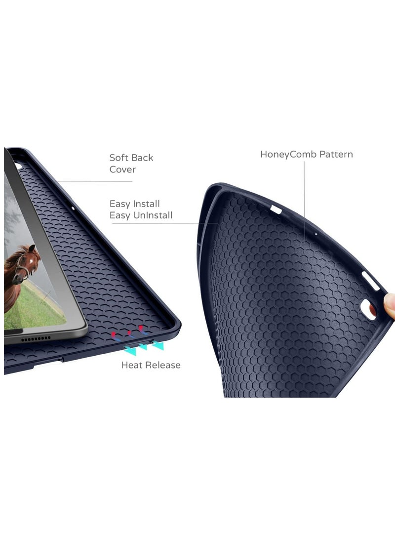 ميجوفاست غطاء حماية ذكي لجهاز سامسونج جالاكسي تاب A8 موديلات 10.5 بوصة [SM-X200/ SM-X205] حافظة واقية ثلاثية الطي من جلد البولي يوريثان الحراري باللون الأزرق - Image 5