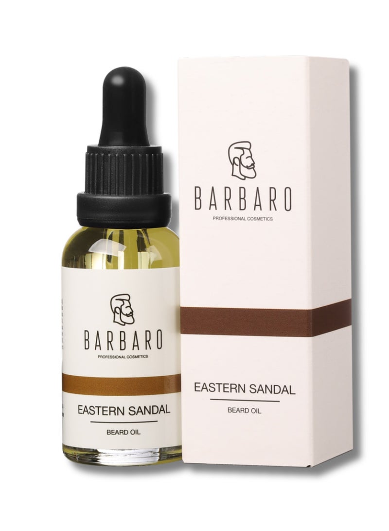 باربارو زيت نمو وتنعيم اللحية من باربارو 30 مل مزيج طبيعي من الأرقطيون والخروع وخشب الصندل والأرغان للحصول على لحية ناعمة وصحية، 30 مل. - Image 1
