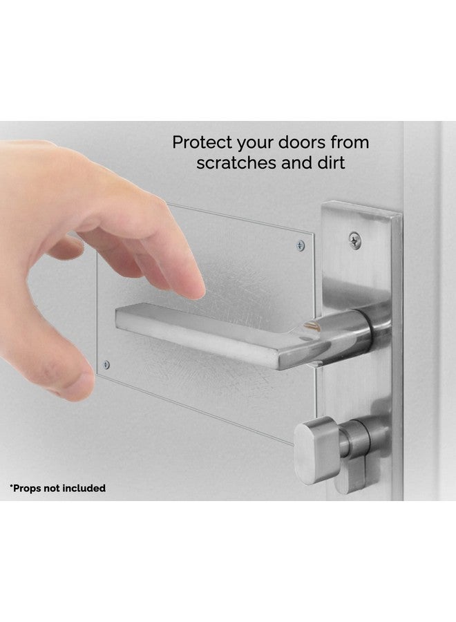 Marketing Holders 4 Pack Clear Acrylic Wall Protector 5/64" Thick with Pre Drilled Holes 5" x 7" Protective Plate Business or Home Use Dirty Hand and Fingerprint Shield by Marketing Holders - Image 3