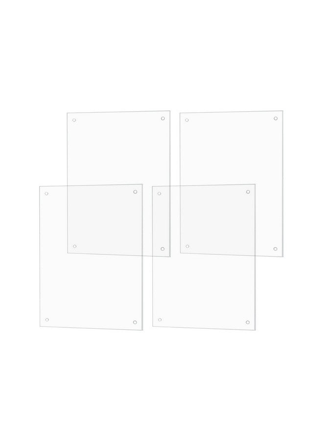 Marketing Holders 4 Pack Clear Acrylic Wall Protector 5/64" Thick with Pre Drilled Holes 5" x 7" Protective Plate Business or Home Use Dirty Hand and Fingerprint Shield by Marketing Holders - Image 1