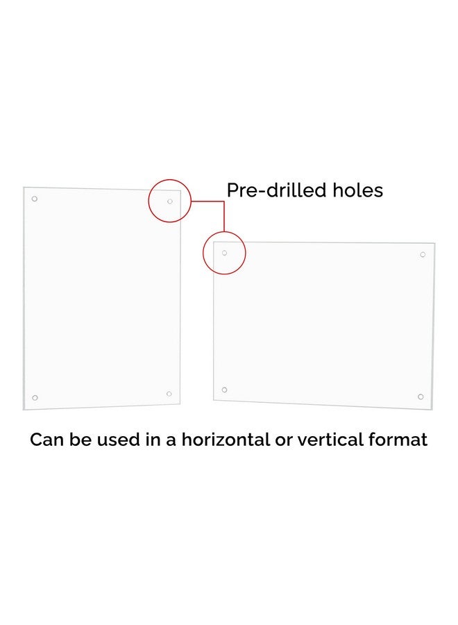 Marketing Holders 4 Pack Clear Acrylic Wall Protector 5/64" Thick with Pre Drilled Holes 5" x 7" Protective Plate Business or Home Use Dirty Hand and Fingerprint Shield by Marketing Holders - Image 2