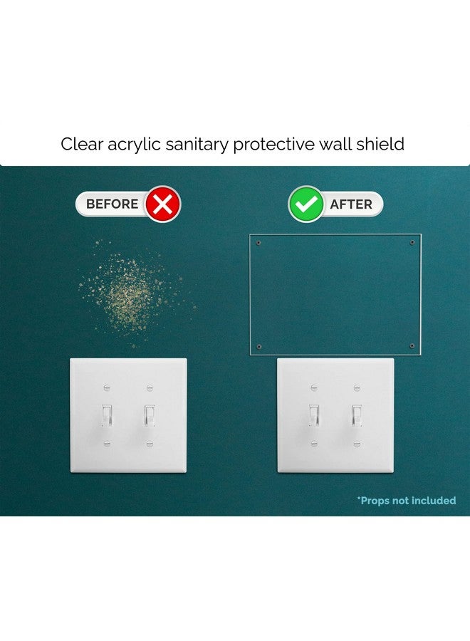Marketing Holders 4 Pack Clear Acrylic Wall Protector 5/64" Thick with Pre Drilled Holes 5" x 7" Protective Plate Business or Home Use Dirty Hand and Fingerprint Shield by Marketing Holders - Image 5
