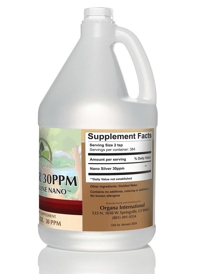 NutriNoche Organa Crystalline Nano Colloidal Silver - 30 PPM - One Gallon (128 oz)  - Image 3