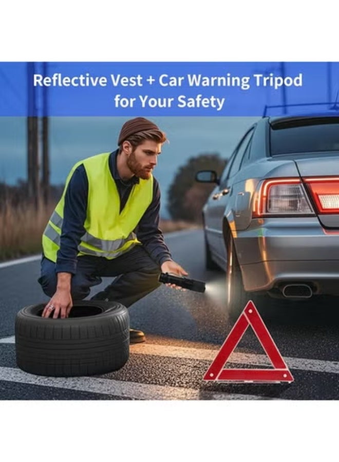 2-Ton Car Scissor Jack Kit – Tire Changing & Emergency Tool Set with Lug Wrench, Portable 15-Piece Car Lift Kit for Cars, Trucks & SUVs - Image 4