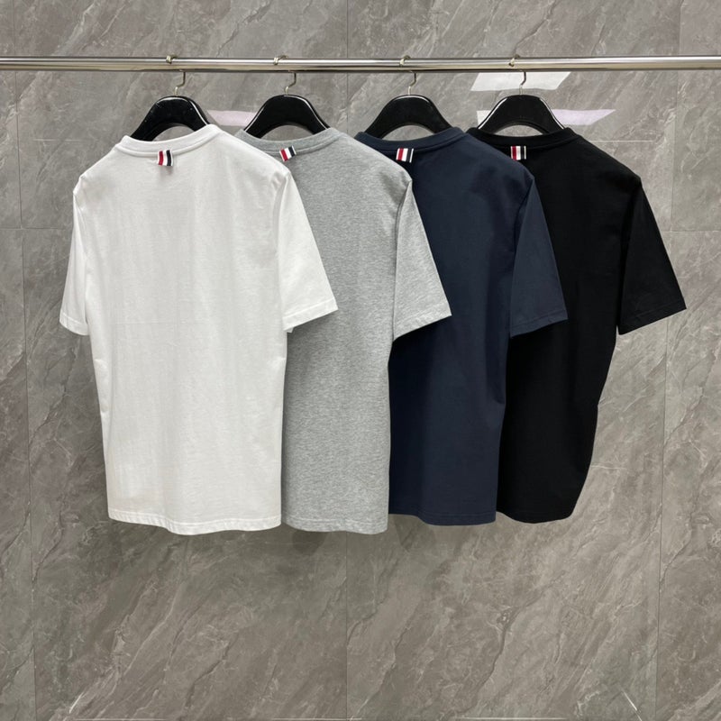 Tide Brand 24 Early Spring New Tb Classic Scenery Sailing Embroidery Men'S And Women'S Round Neck Short Sleeve T-Shirt - Image 3