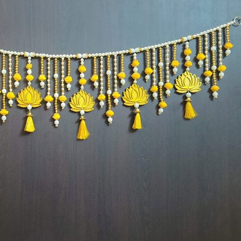 MYGIFTYSHOP MYGIFTYSHOP Handmade Door Hanging Toran Lotus Style Bandarwal TL06 Diwali New Year Inauguration Wedding Festival Home Decor Pooja 40 Inch X 8 Inch  - Image 2