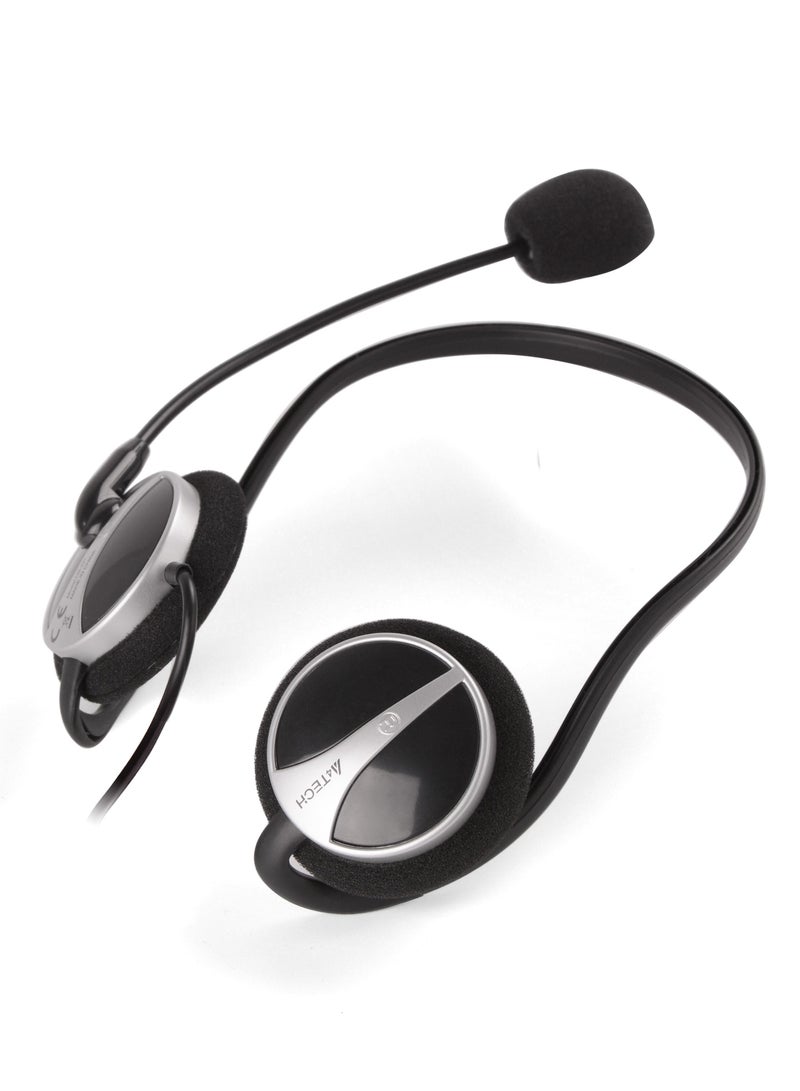 A4TECH A4TECH WIRED STEREO HEADSET HS-5P, NOISE CANCELLING MIC, BLACK - Image 4