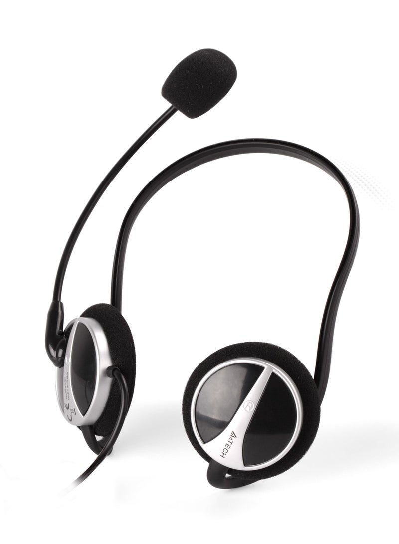 A4TECH A4TECH WIRED STEREO HEADSET HS-5P, NOISE CANCELLING MIC, BLACK - Image 5