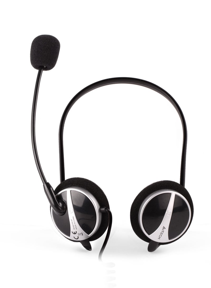 A4TECH A4TECH WIRED STEREO HEADSET HS-5P, NOISE CANCELLING MIC, BLACK - Image 2