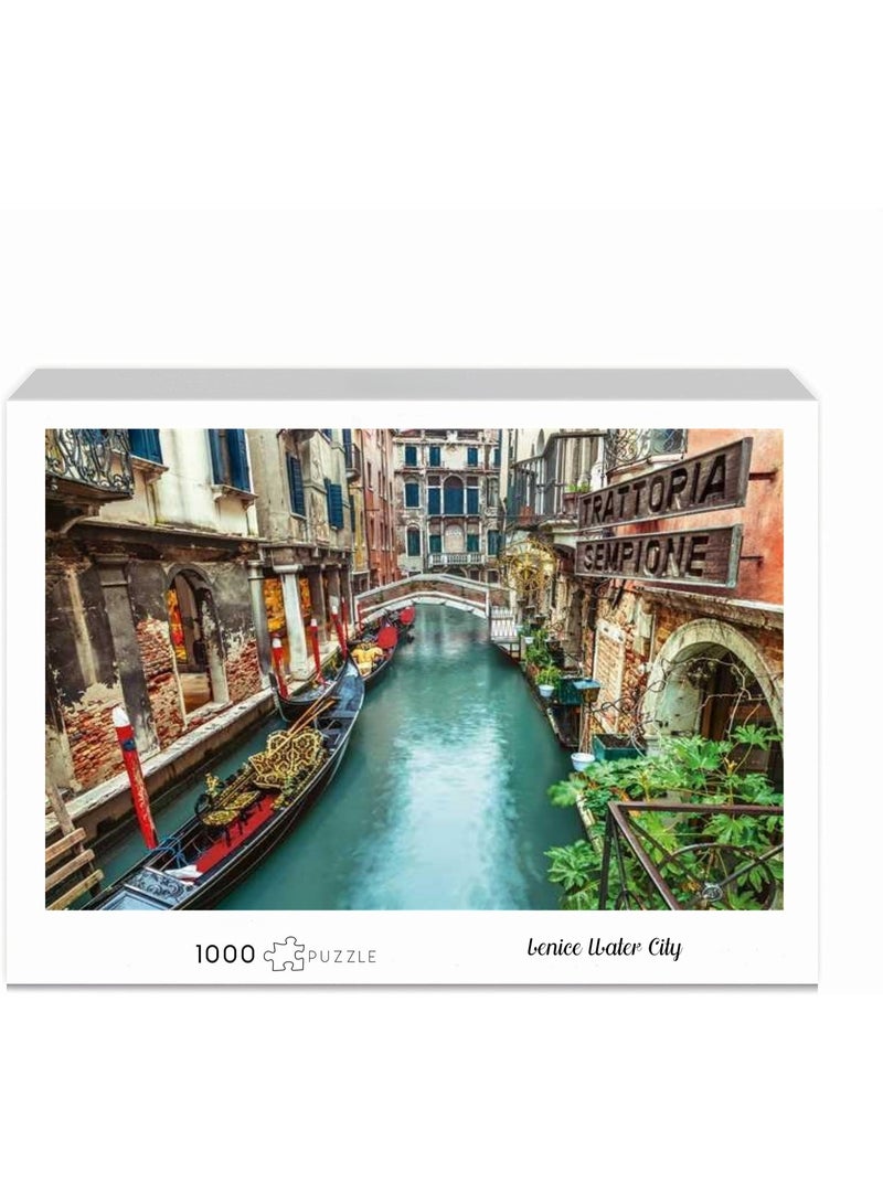 1000 قطعة بانوراما بانوراما مدينة البندقية المائية - تصاميم مبتكرة ، وتجربة فنية ملونة للكبار والأطفال - Image 2