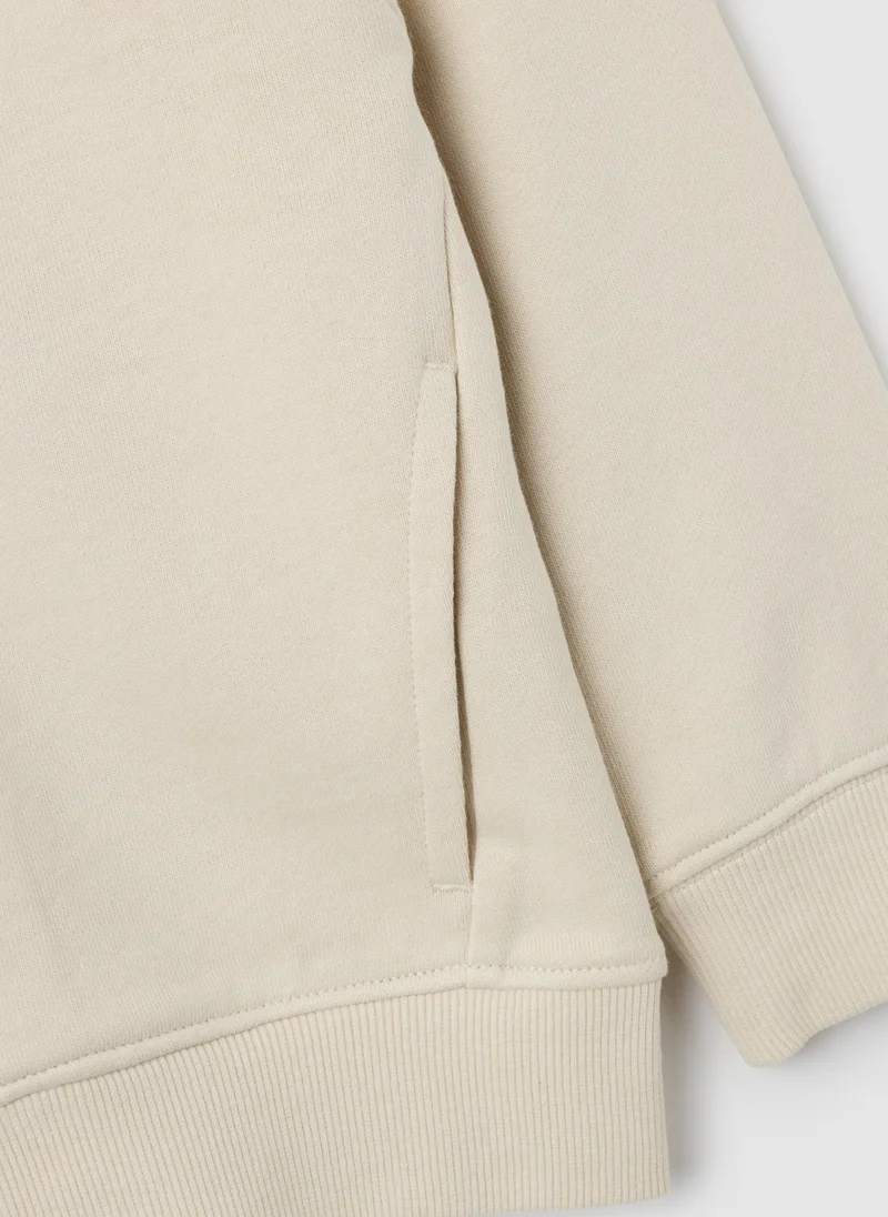 Ovs OVS Children'S Beige Pure Cotton Sweatshirt With Regular Fit