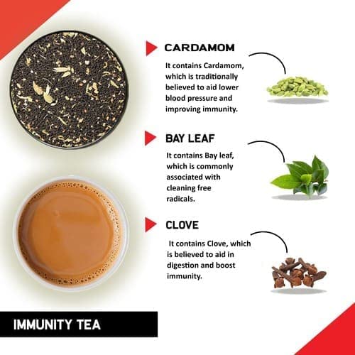 TEACURRY Immunity Booster Tea - 250 grams of Immunity Tea | Cardamom, Cloves, Ginger, Bay Leaf, Cinnamon, Black Tea | Immunity Booster Tea Kadha - Image 2