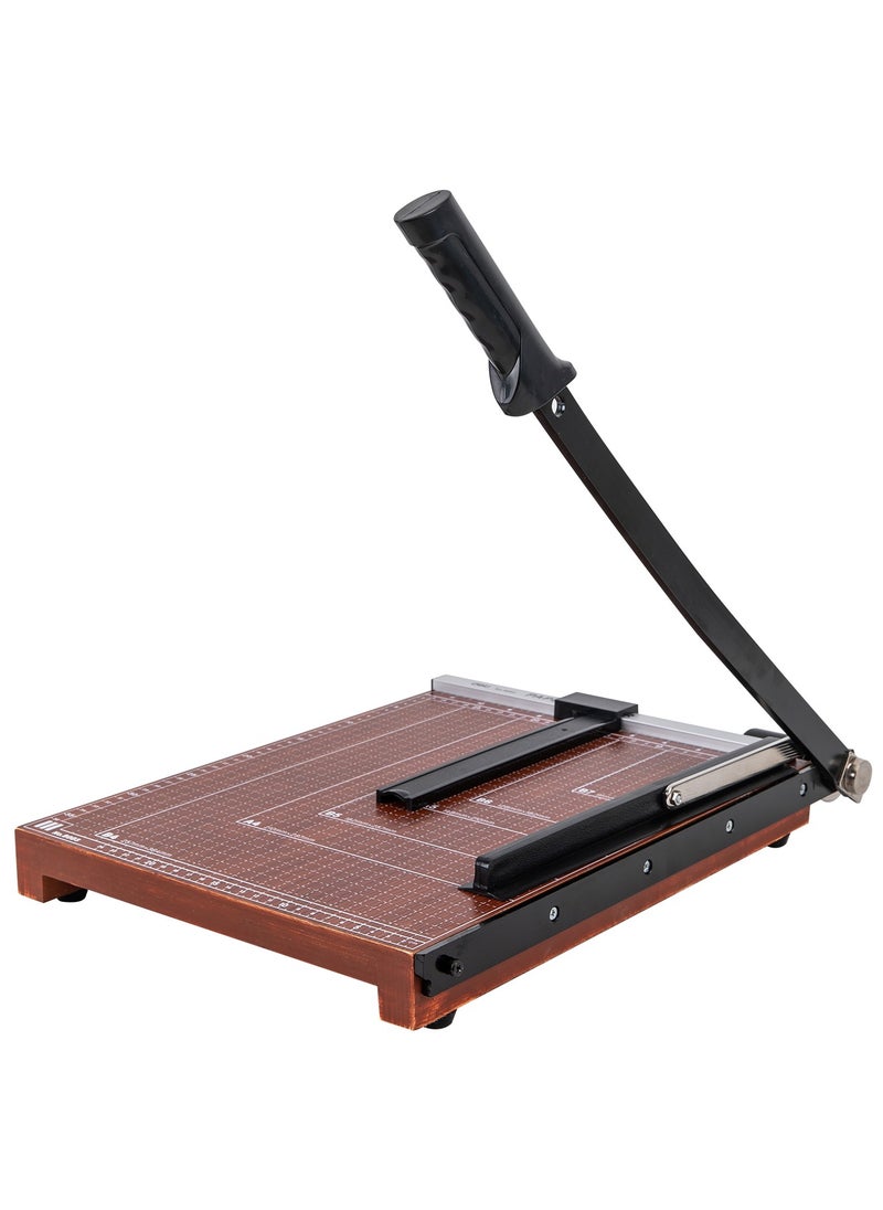 Deli - Deli Paper Trimmer, Paper Cutter with Wood Base, 380mmX300mm (E8003) - Image 1