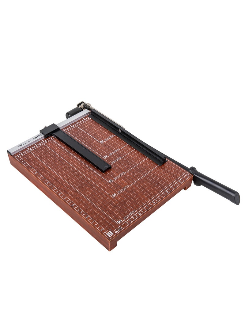 Deli - Deli Paper Trimmer, Paper Cutter with Wood Base, 380mmX300mm (E8003) - Image 1