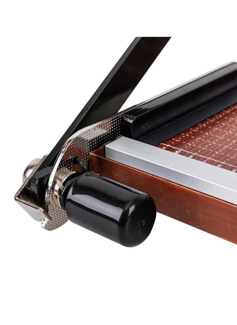Deli - Deli Paper Trimmer, Paper Cutter with Wood Base, 380mmX300mm (E8003) - Image 1