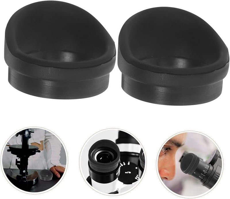 2Pcs Black Rubber Microscope Eyepiece Cup Replaceable Eye Shields For Lab Glasses - Image 5