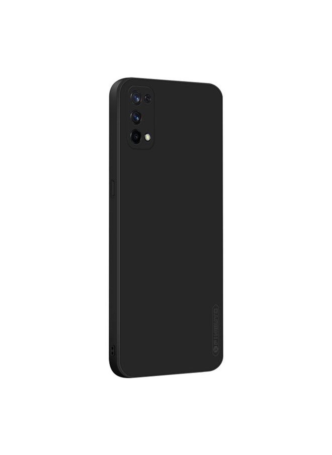 HuHa Case Cover For Realme X7 / Realme Q2 Pro PINWUYO Touching Series Liquid Silicone TPU Shockproof Case Black 