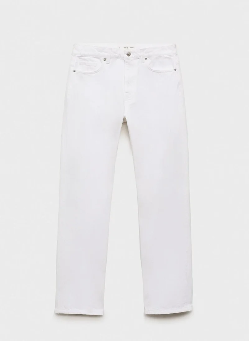 MANGO Mid-Rise Straight Jeans