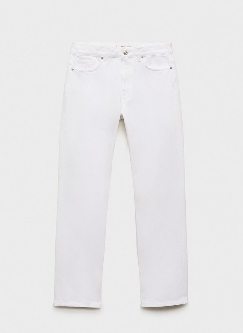 MANGO Mid-Rise Straight Jeans  - Image 5